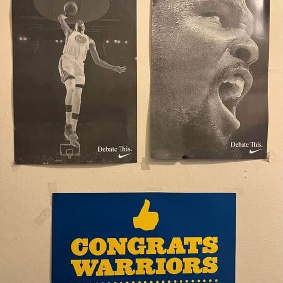 Set of Three Golden State Warriors NBA Championship Kevin Durant Nike Posters - Picture 1 of 4